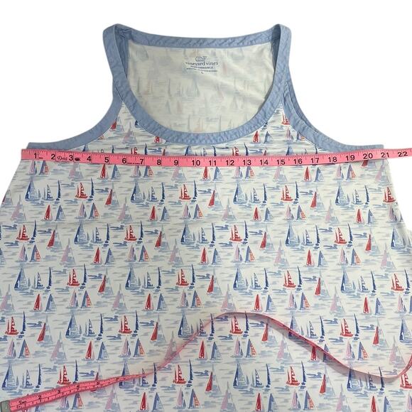 Vineyard Vines Performance Sailboat Sankaty Swing Dress Sz Large Nautical Yacht - Picture 5 of 8